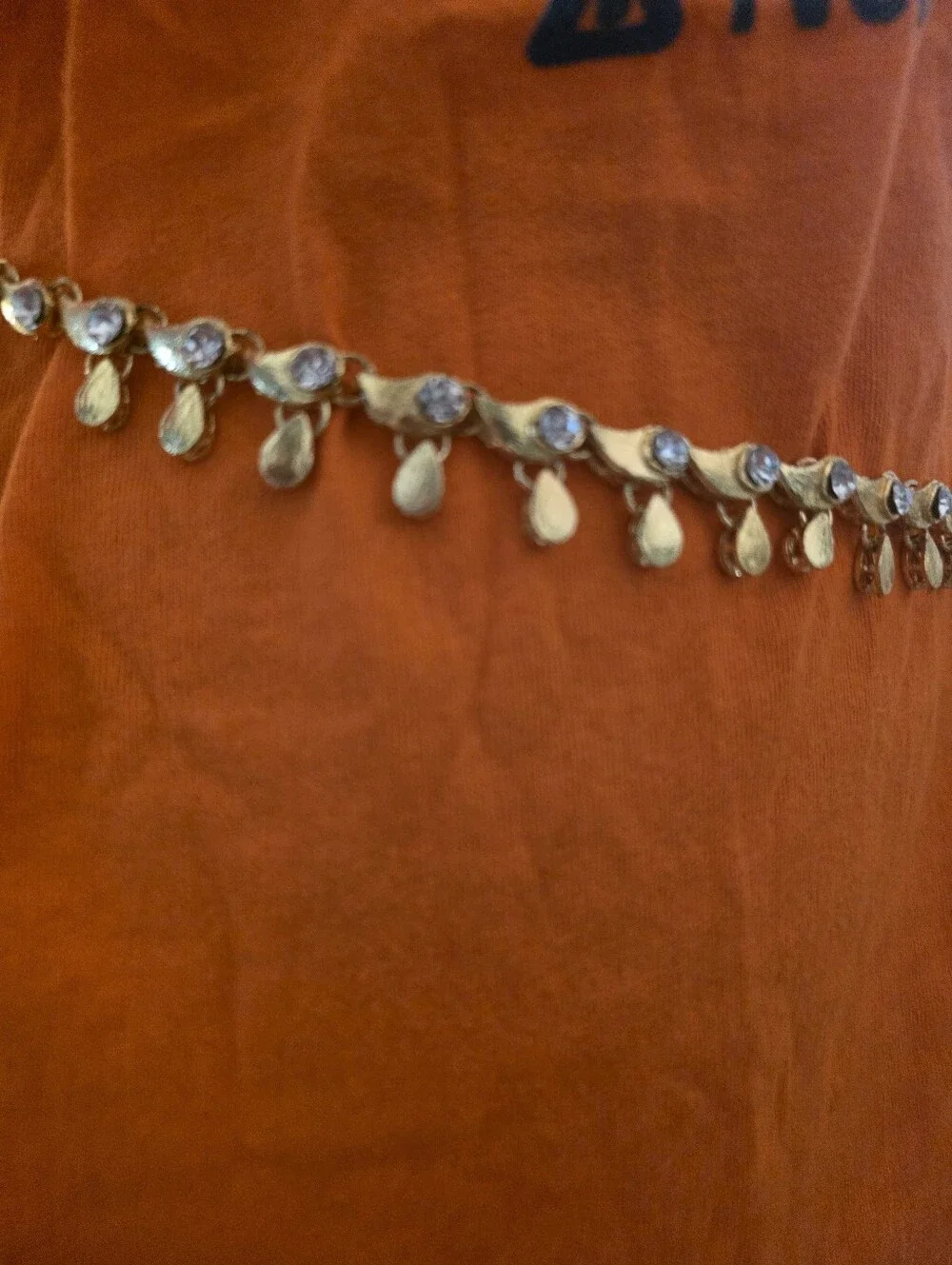 Gold Tone Dangle Coin Belly Chain Waist Belt